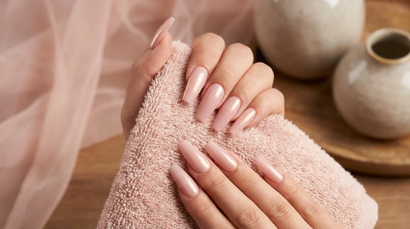 Professional acrylic nail enhancements with custom designs at Polished by Kim nail salon in Spring, TX