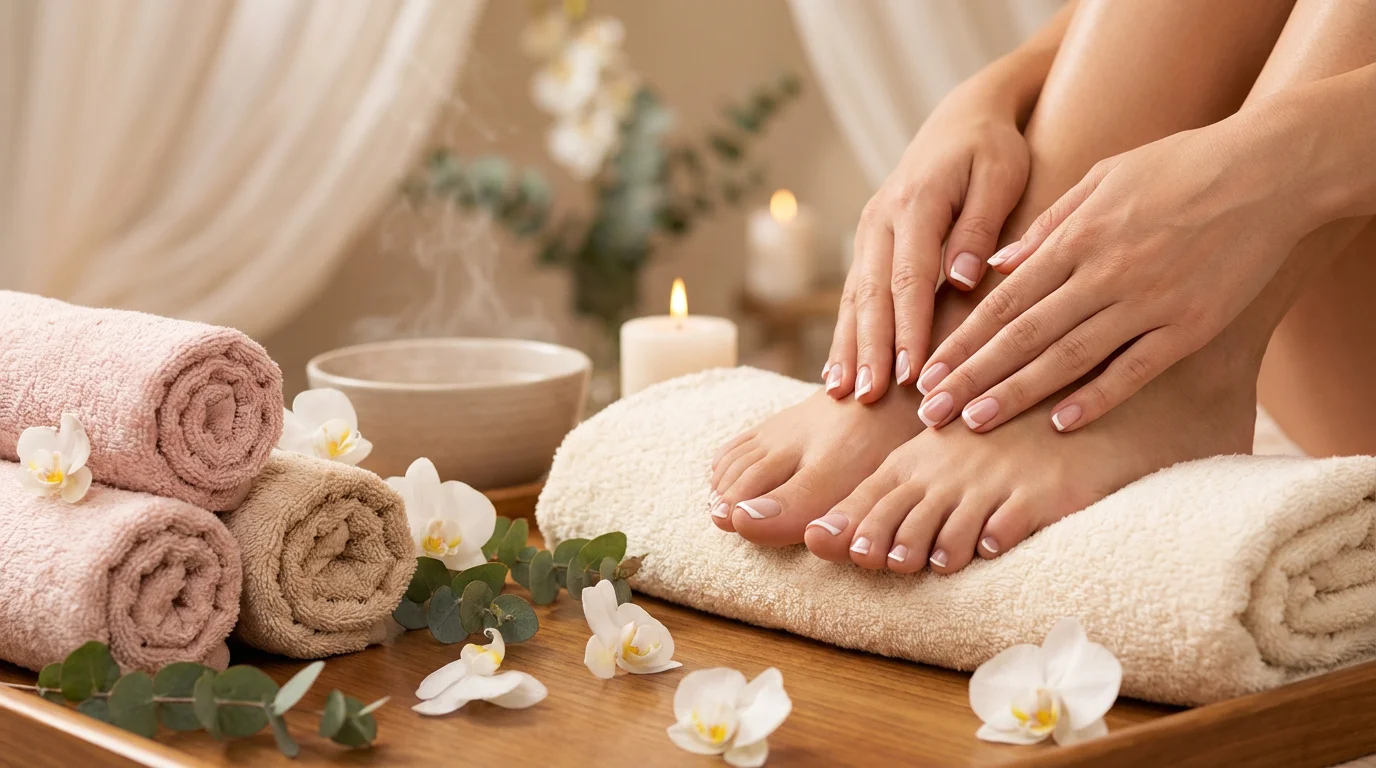Professional manicure and pedicure services at Polished by Kim nail salon in Spring, TX
