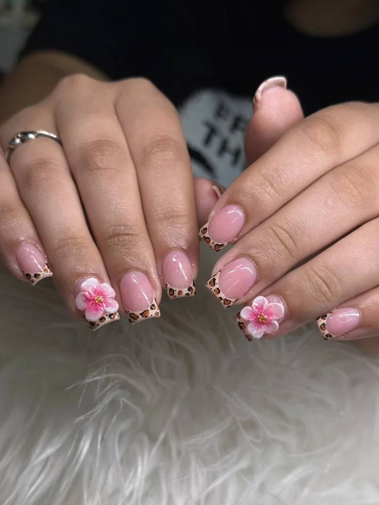 Silver chrome mirror nails